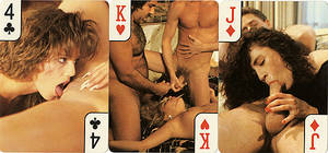 nude actress playing vintages cards - Playing Cards Deck 562