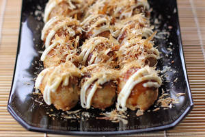 japanese octopus porn - Takoyaki – Japanese Street Dumplings Filled with Octopus and Cabbage  Topped with Takoyaki