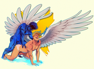 Nightcrawler X Angel - Rule34 - If it exists, there is porn of it / angel (x-men), kurt wagner,  nightcrawler, warren worthington / 7883815