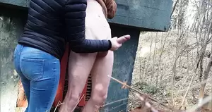 hand job cum shot outdoor - Hard handjob ends with huge cumshot outdoors | xHamster