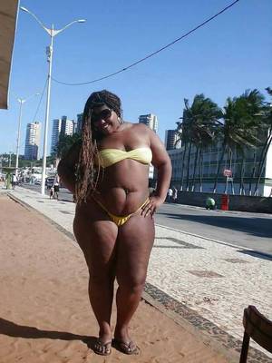black bbw at beach - Bikini Girth