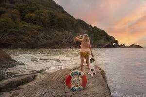 bottomless girls on nude beach - Women strip off for cheeky calendar on cold beach to promote body  positivity - Daily Star
