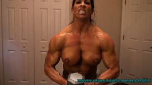 Angela Salvagno Shirt Rip Porn - Angela Salvagno topless workout muscle girl