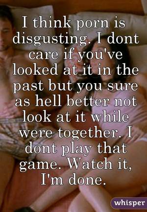 Disgusting Porn - I think porn is disgusting. I dont care if you've looked at it