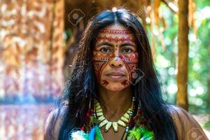 Brazilian Tribal Women Porn - Native Brazilian women at an indigenous tribe in the Amazon Stock Photo -  51109761