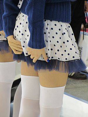 Microskirt Schoolgirl Porn - Zettai ryÅiki - An example of zettai ryÅiki on a model at the 2012 Bologna  Motor