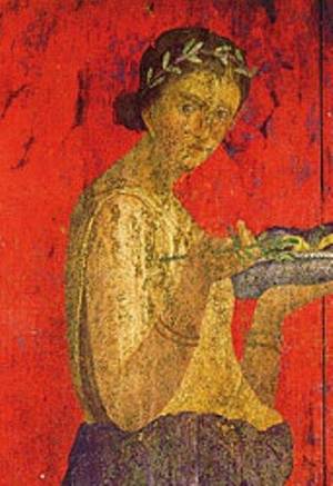 Ancient Roman Porn Frescos - Pompei - Villa dei Misteri Gli affreschi del triclinio (prima scena,  particolare)