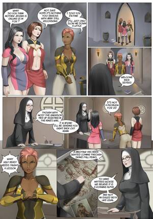 Lesbian Nun Porn Cartoons - Nun & Bull Porn Comic - Page 002