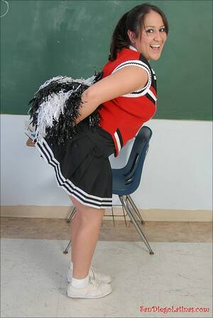 chubby cheerleader upskirt - Chubby cheerleader exposes her tits after upskirt panty action - Semua foto