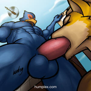Fox And Falco Gay Porn - Giant Falco and Fox, Oral (Commission)