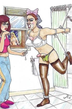 forced femdom toons - Cd Art, Prissy Sissy, Crossdressed, Well Well, Sissy Maid, Mistress, Comic,  Back Door Man, Dominatrix
