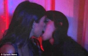 Kim Kardashian Lesbian Porn - Kourtney Kardashian and the lesbian kiss she wanted to hide | Daily Mail  Online