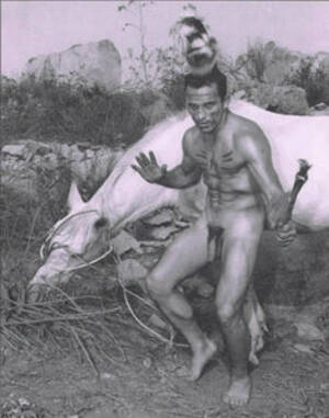 indian native tribe nude - Bruce of LA - Vintage Nude Male in Native American Indian Paint with H â€“  Jakero77