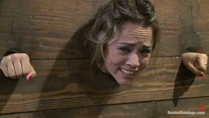 Blonde Bondage Stock Porn - Hot chick chained in the stocks gets fucked rough | Any Porn