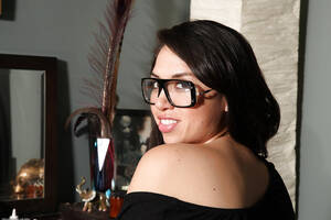 chubby latina with glasses sex - Chubby latina with fatty ass undressing and exposing her pussy -  PornPics.com