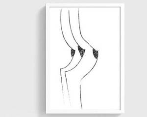 how to draw boobs - Side boobs ART PRINT | Breast sketch | Black and white nude female body  poster wall