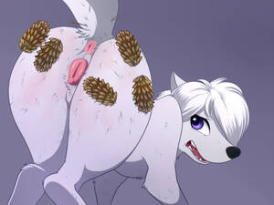 Alpha And Omega Pussy - Rule 34 - all fours alpha and omega anus ass ass up canine female feral fur  hair lily lonbluewolf looking back looking up mammal nude open mouth pine  cone presenting presenting hindquarters