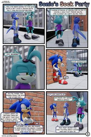 cartoon group footjob - Page 1 | gay-comics/feetymcfoot/sonics-sock-party | Erofus - Sex and Porn  Comics