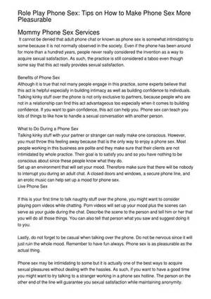 chatting sex ideas - Role Play Phone Sex: Tips on How to Make Phone Sex More Pleasurable by  Austin Bauer - Issuu