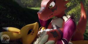Female Furry Digimon Porn Guilmon - Renamon and Guilmon (Furromantic)