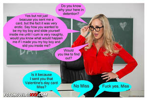 Busty Teacher Porn Captions - I ended up being a horny teacher's dildo - porn comics