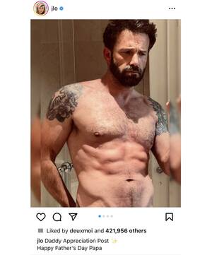 Jennifer Lopez Cum Porn - Jennifer Lopez posts Ben Affleck thirst trap for Father's Day : r/Fauxmoi