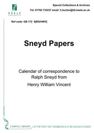 Bid%c3%a8 - Correspondence from Henry William Vincent to ... - Keele University