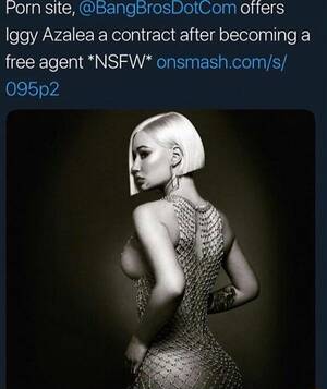 Iggy Azalea Disgusting Captions - Porn site, @BamgBrosDotCom offers Iggy Azalea a contract after becoming a  free agent *NSFW\