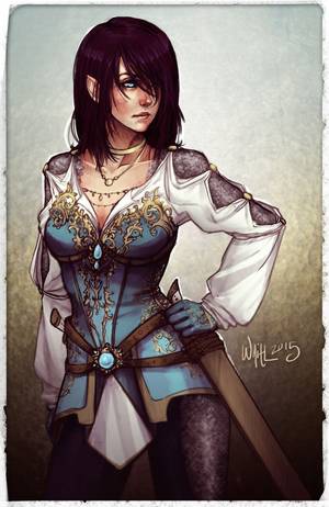 Armored War Goddess Porn - EriKa 2015 by female half-elf elf dual swords ranger fighter rogue thief  assassin pirate armor clothes clothing fashion player character npc