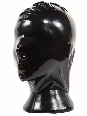 latex gimp bondage anal - Latex Rubber Hood with Nose Holes â€“ Skin Two UK