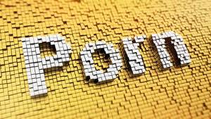 Mosaic Porn - Pixelated word Porn made from cubes, mosaic pattern Stock Photo - 30031442