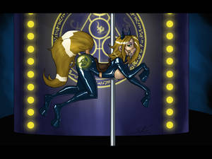 hentai bodysuit - Horny hentai latex chick with a huge boner searches for a victim to drill  hard