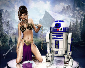 Fantasy Slave Art Porn - Star Wars Art, Geeky Art, Fan Art, R2D2, Princess Leia, Sci