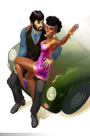 interracial cartoon couple - Spock and Uhura by Griffinfly.deviantart.com on @deviantART I am so in