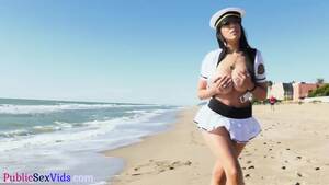 latin girl fucked on beach - Sailor Latin Busty Babe Publicly Fucked On The Beach - EPORNER