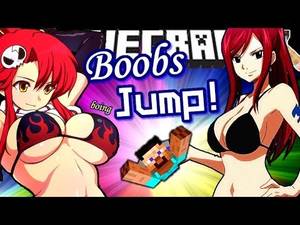 huge boobs anime video game - Minecraft BIG BOOBS JUMP! Sexy Girl Statue Challenge!