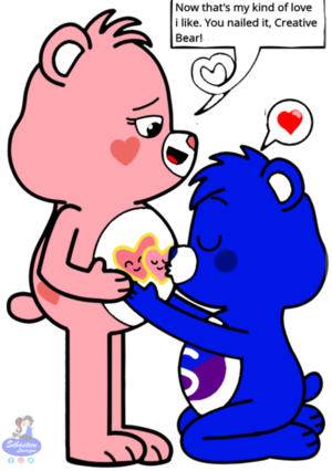 Care Bears Sex Porn - 210209 - safe, artist:mrstheartist, love-a-lot bear (care bears), oc, oc  only, oc:creative bear, bear, fictional species, mammal, semi-anthro, care  bears, care bears: unlock the magic, bedroom eyes, belly, black outline,  bright colors,