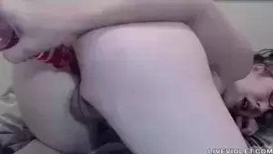 liveviolet anal - Barely 18 freaky teen Oryx penetrates a tight asshole