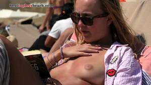 Blonde Voyeur Porn - Sexy Blonde Lass Topless Beach Voyeur Public Nude Video at Porn Lib
