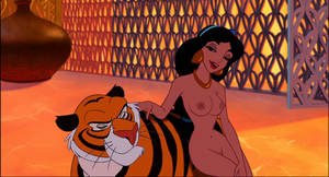 disney jasmine naked - aladdin black_hair breasts d.w. disney dw edit feline female feral hair  human interspecies jasmine male mammal