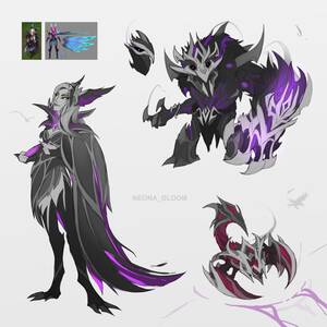 Maokai Porn - Coven Xayah, Old God Skarner and Old God Maokai (Sketches by Neona_Gloom) :  r/queensofleague