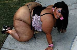 Black Woman Big Black Ass - Big black fat woman with a huge black ass on all fours