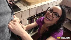 Long Hair Glasses Porn - Gorgeous MILF with dark hair and glasses gives a BJ - MILF PORN XXX