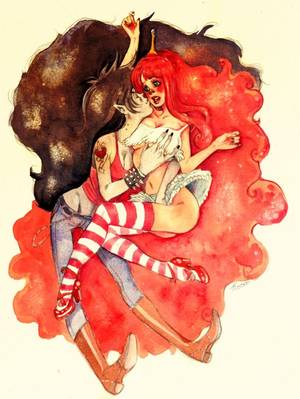 Hig Lesbian Anime Princess Bubblegum - AT - I own you by *CristinaKokoro on deviantART Tags: Adventure Time  Princess Bubblegum Bonnibel Bonnie PB Marceline Abadeer Marcy Vampire Queen  Bubbline