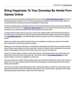 japanese hentai games download - Bring Happiness To Your Doorstep By Hentai Porn Games Online by  hentaireviews.ems - Issuu