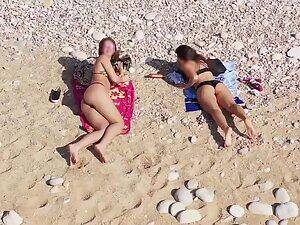 drone voyeur cam beach - Hot friends get flattered by drone voyeur on beach - Voyeur Videos