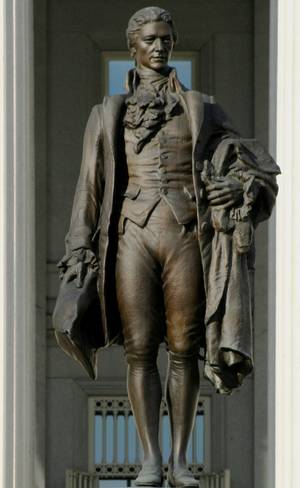 Alexander 18 Boy Porn - Bronze statue of Alexander Hamilton outside Hamilton Hall, overlooking  Hamilton Lawn at his alma mater, Columbia University in New York City.