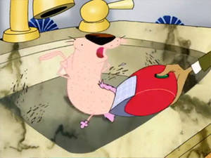 Cartoon Dungeon Ped Porn - Cartoon Network Mowing over Courage's junk in the process.