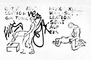 Bathroom Graffiti Porn - SCRAWLS ON THE WALLS: BRING BACK TOILET GRAFFITI! - QXMen.com