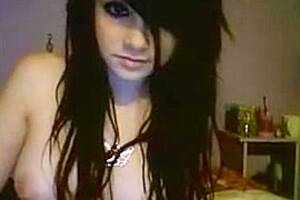 Emo Girl Sex - Black-haired emo girl pounded herself on webcam - Emo Sex GFs